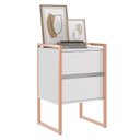 Ver imagem 2 de Jogo Gaveteiro e Buffet Industrial Milão - Branco Cobre Branco Cobre