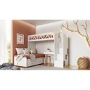 Ver imagem 1 de Conjunto com 1 Beliche Infantil 1 Escrivaninha 3 Nichos Italy Divicar Móveis