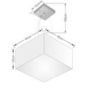 Ver imagem 2 de Lustre Pendente Quadrado Vivare Md-4195 Cúpula em Tecido 25/40x40cm - Bivolt - Rustico Cinza - Bivol