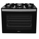 Ver imagem 2 de Fogão De Embutir 5 Bocas Preto Mesa De Vidro Atlas Bivolt