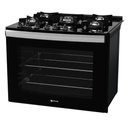 Ver imagem 1 de Fogão De Embutir 5 Bocas Preto Mesa De Vidro Atlas Bivolt