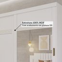 Ver imagem 7 de Guarda-Roupa Casal 2 Portas de Correr 2 Espelhos 243cm 100% MDF Marsala Espresso Móveis Branco