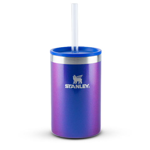 Can Cooler Stanley com Canudo Porta Lata Termico 296ml - Sapphire Shimmer