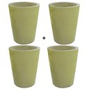 Ver mais imagens de Kit 4 Vaso Planta 50x40 Redondo Cônico Polietileno BGPLASTICOS AREIA 001