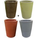 Ver imagem 1 de Kit 4 Vaso Planta 50x40 Redondo Cônico Polietileno BGPLASTICOS AREIA 001