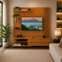 Ver imagem 1 de Painel Suspenso Sublime p/ TV 60 Polegadas Moderno Ripado