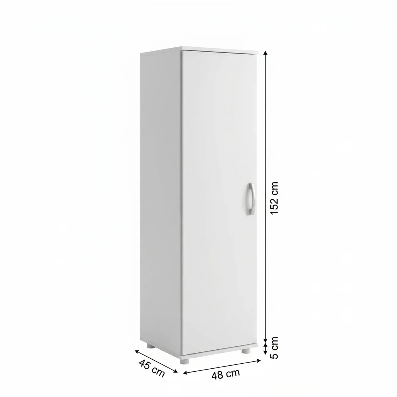 Ver imagem 3 de Armário Multiuso 1 Porta com Suporte para Vassouras AR202 Branco