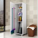 Ver imagem 5 de Armário Multiuso 1 Porta com Suporte para Vassouras AR202 Branco