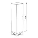 Ver mais imagens de Armário Multiuso 1 Porta com Suporte para Vassouras AR202 Branco