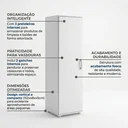 Ver imagem 4 de Armário Multiuso 1 Porta com Suporte para Vassouras AR202 Branco