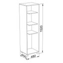 Ver imagem 4 de Armário Multiuso 1 Porta 2 Ganchos para Vassouras AR202 