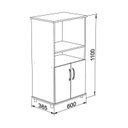 Ver imagem 3 de Balcão de Cozinha para Forno e Micro-Ondas 2 Portas Bf 252 Branco