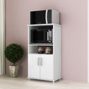 Ver imagem 1 de Balcão de Cozinha para Forno e Micro-Ondas 2 Portas Bf 252 Branco