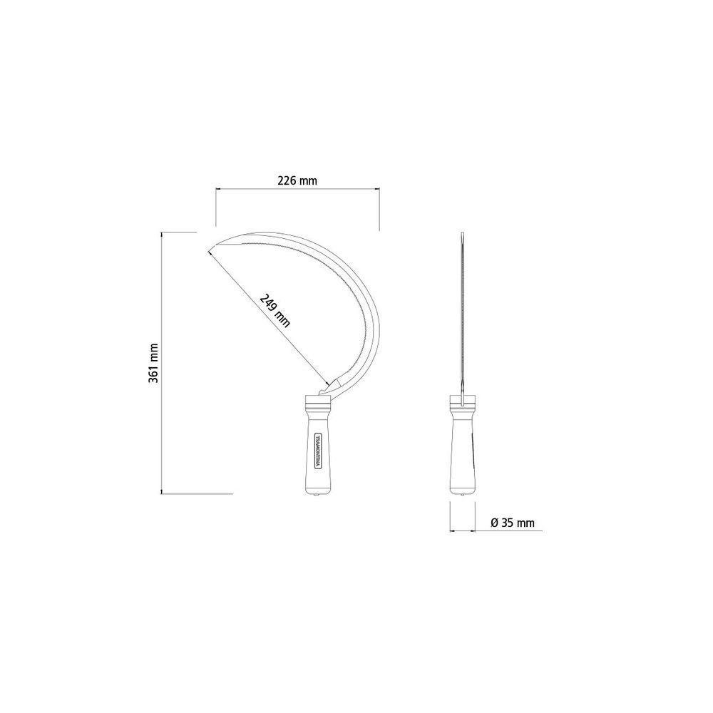 Foicinha com Dentes Tramontina em Aço com Cabo de Madeira - 3