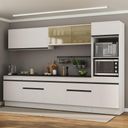 Ver imagem 2 de Armário de Cozinha Completa 5 Peças com Rodapé Mp2175 Made Multimóveis Branco/preto