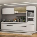 Ver imagem 2 de Armário de Cozinha Completa 5 Peças com Rodapé Mp2175 Made Multimóveis Branco/preto