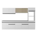 Ver imagem 5 de Armário de Cozinha Completa 5 Peças com Rodapé Mp2175 Made Multimóveis Branco/preto