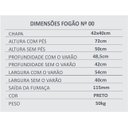 Ver imagem 2 de Fogão a Lenha Nº 00 Ferro Fundido Preto 3e