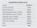 Ver imagem 2 de Fogão a Lenha Nº 00 Ferro Fundido Preto 3e