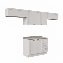 Cozinha Modulada 4 Peças com 3 Aéreos e Balcão 120cm Arizona CabeCasa MadeiraMadeira - 3