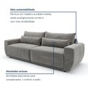 Ver mais imagens de Sofá Retrátil 4 Lugares 250cm com Almofadas e Base em Madeira Maciça Hope