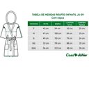 Ver imagem 3 de Roupão Infantil Pequeno com Capuz Velour Ju 09 - Dohler Branco