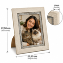 Ver imagem 4 de Porta Retrato Moldura Bege Texturizada - Filete Pátina