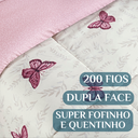 Ver imagem 3 de Cobertor Queen Size Grosso 200 Fios Nyla Dupla Face Estampado Luxuoso Avere:rose