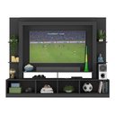 Ver imagem 3 de Rack Estante Com Painel Tv 65" E 2 Portas Catar Multimóveis Br3395 Preto