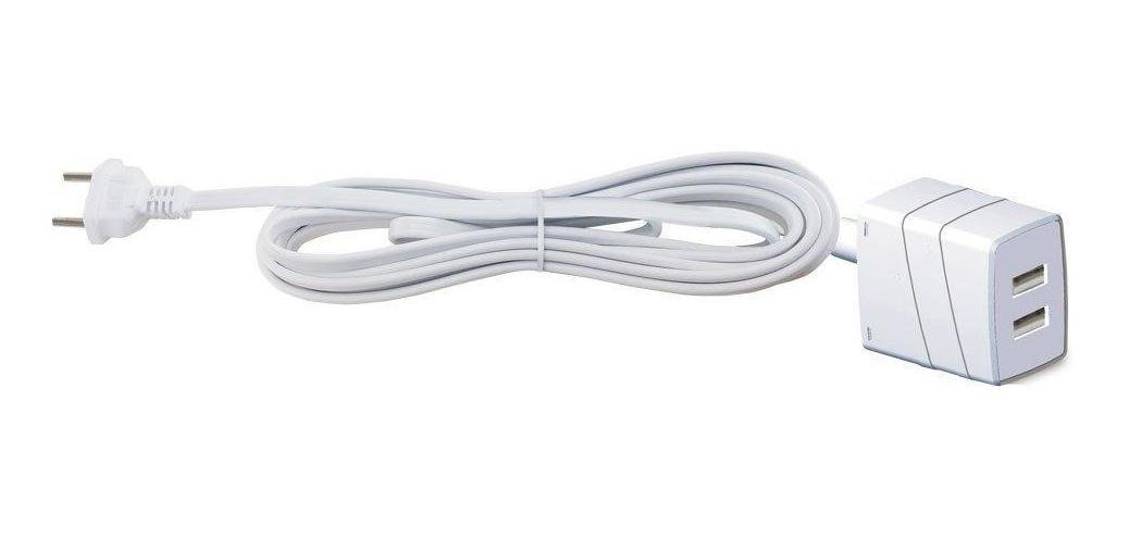 Extensão Cabo Prolongador Usb Duplo a 2,4a 1,5m - Force Line