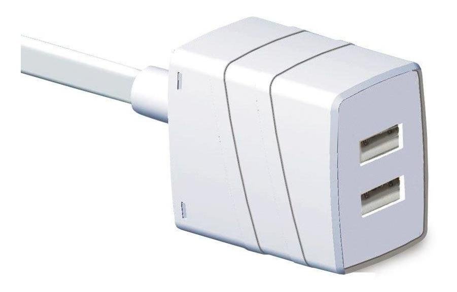 Extensão Cabo Prolongador Usb Duplo a 2,4a 1,5m - Force Line - 2