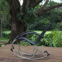 Ver imagem 3 de Cadeira de Balanço em Alumínio para Área, Jardim e Sala Trama Original