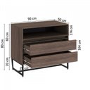 Ver imagem 4 de Conjunto Cama Casal Queen e Cômoda 2 Gavetas Concept CabeCasa MadeiraOriginals