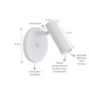 Ver imagem 4 de Arandela Tubo Articulada Cabeceira Foco Branca C Interruptor:branco Fosco