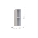 Ver imagem 3 de Nicho Superior para Cozinha 20 em MDP Athena 60cm x 20cm x 32cm. Branco