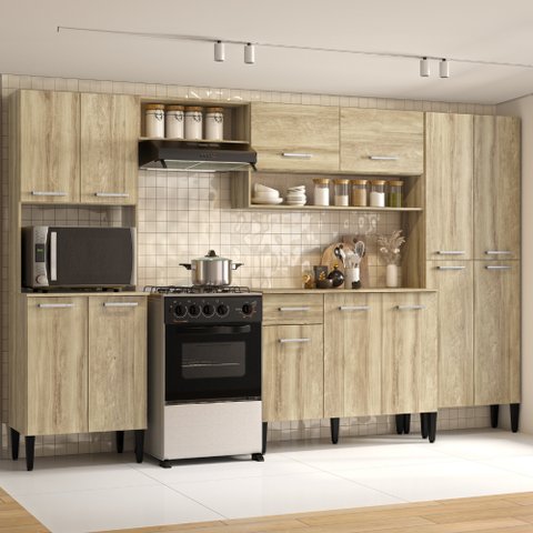 Cozinha Completa com Armário e Balcão Arizona Plus Carraro