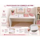 Ver mais imagens de Mesa Infantil Branca Quarto Estudo e Cantinho da Leitura Branco