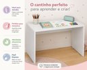 Ver imagem 3 de Mesa Infantil Branca Quarto Estudo e Cantinho da Leitura Branco