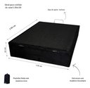Ver imagem 5 de Cama Box Bau Preta Casal Premium Blindada Super Reforçada Suede