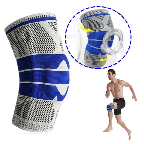 Joelheira Ortopedica Gel Silicone Compressao Muscular Suporte Joelho Patela Apoio Tensoes Lesoes