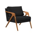 Ver imagem 3 de Kit 2 Poltronas Mona Monique Luxo Base Madeira Maciça Cerejeira Veludo Preto