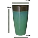 Ver imagem 2 de Vaso Grande para Planta para Decoração Sala Varanda Jardim (liso/verde-agua)