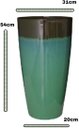 Ver imagem 2 de Vaso Grande para Planta para Decoração Sala Varanda Jardim (liso/verde-agua)