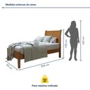 Ver imagem 7 de Cama Solteiro 90cm Classic Amêndoa Mel
