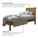 Ver imagem 3 de Cama Solteiro 90cm Classic Amêndoa Mel