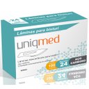 Ver imagem 1 de Lamina para Bisturi AÇO Carbono N24 CX com 100 Unidades Uniqmed