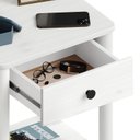 Ver mais imagens de Mesinha de Cabeceira Quarto Madeira 1 Gaveta Moderna Apoana Branco Idimex