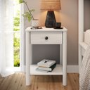 Ver imagem 1 de Mesinha de Cabeceira Quarto Madeira 1 Gaveta Moderna Apoana Branco Idimex