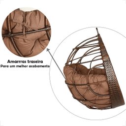 Almofada Impermeável para Balanço Suspenço Ninho - Lisato Camurça - 5