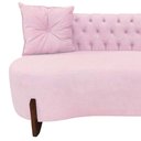 Ver imagem 5 de Sofá 3 Lugares Orgânico Curvo Tókio 180cm Couro Rosa Bebê